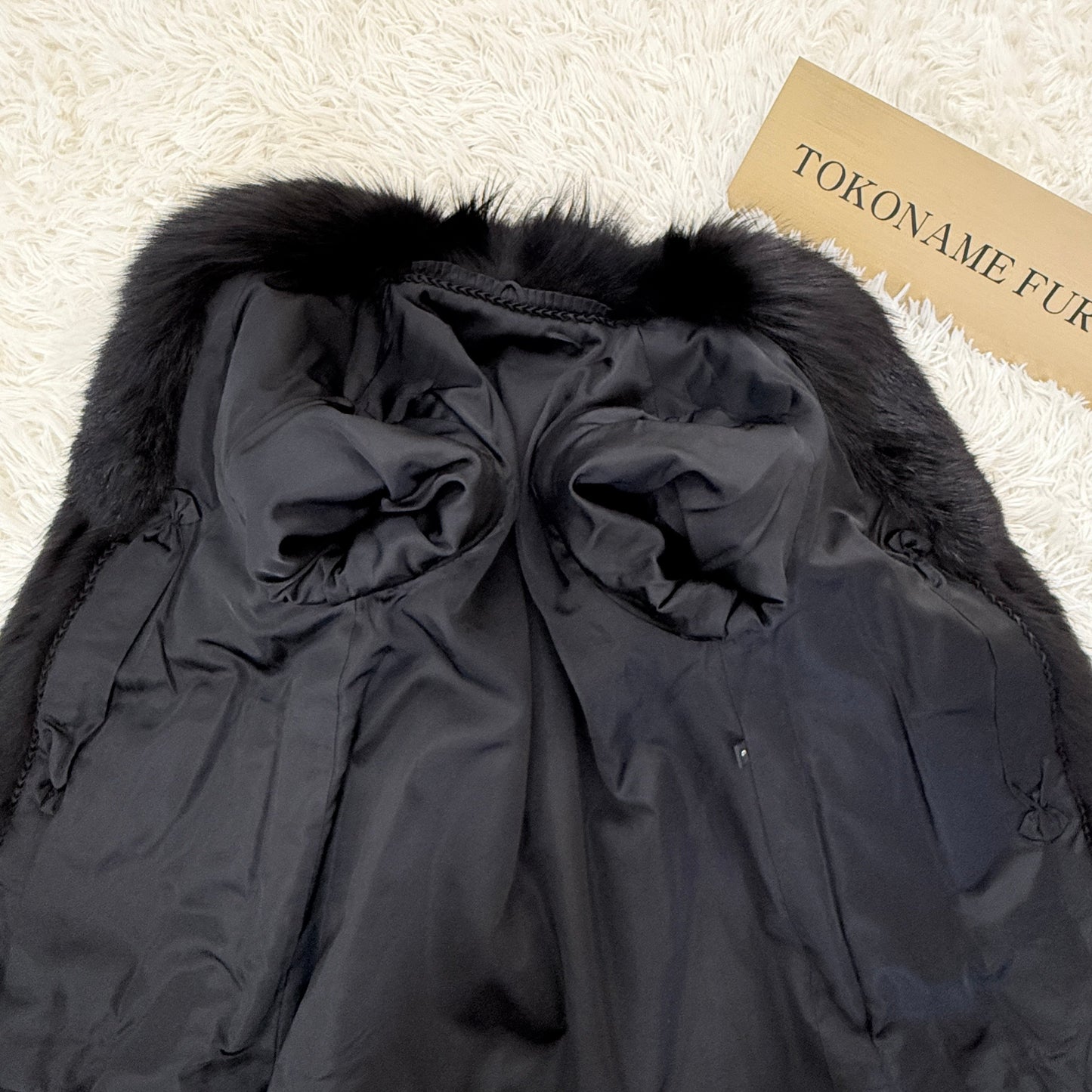 Blue Fox Black Dyed Coat Genuine Vintage Fur Japan