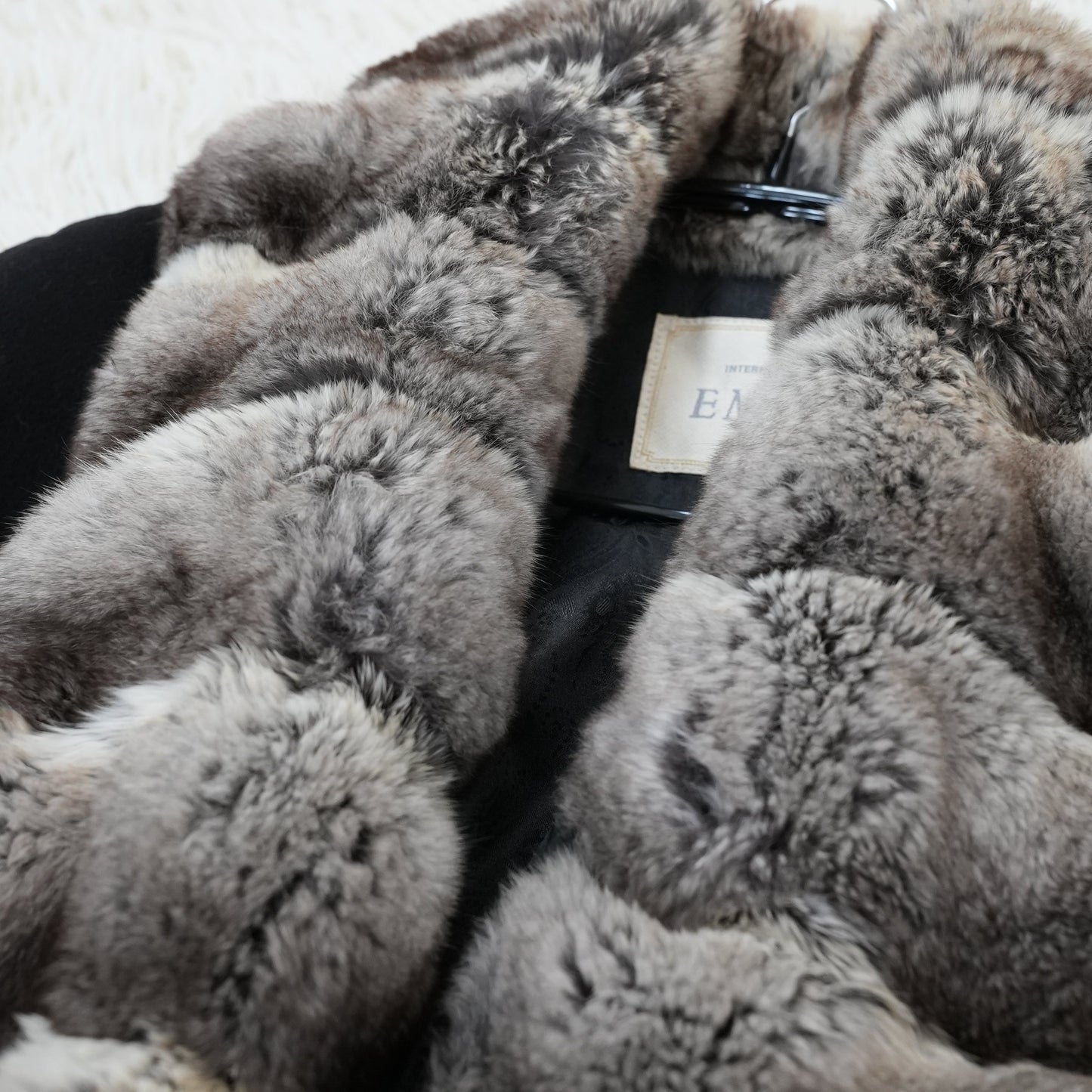 Chinchilla and cashmere Long Coat - EMBA Soft & Fluffy Genuine Vintage Fur Japan
