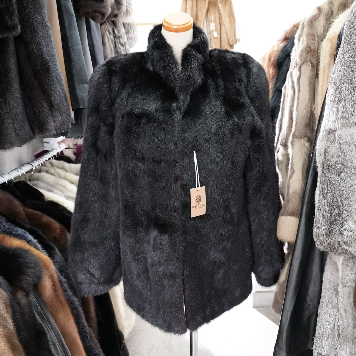 Dark Mink Fur Coat - Genuine Vintage Fur From Japan
