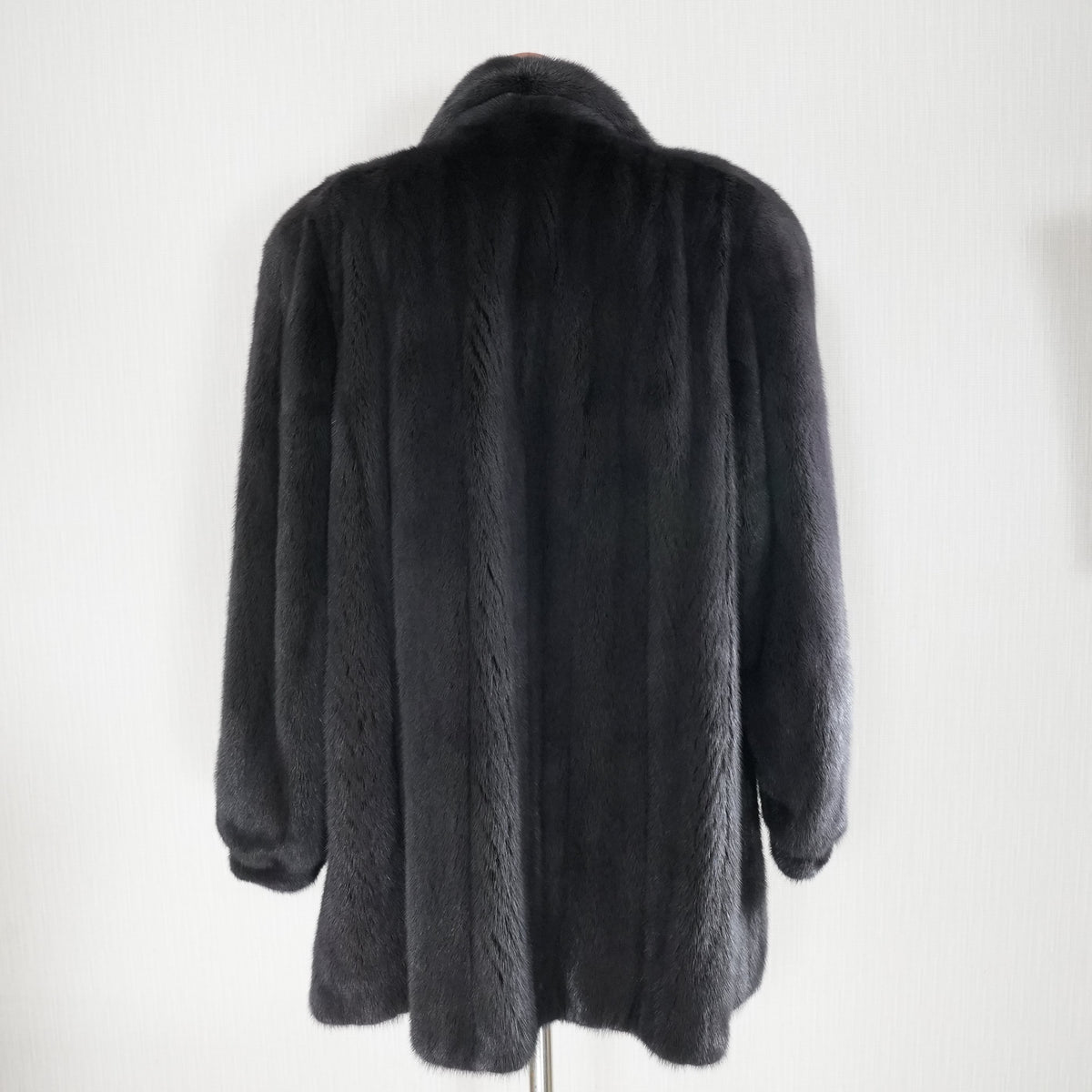 Mink Fur Coat Dark Gray Dyed Soft Leather - Genuine Vintage Fur From Japan