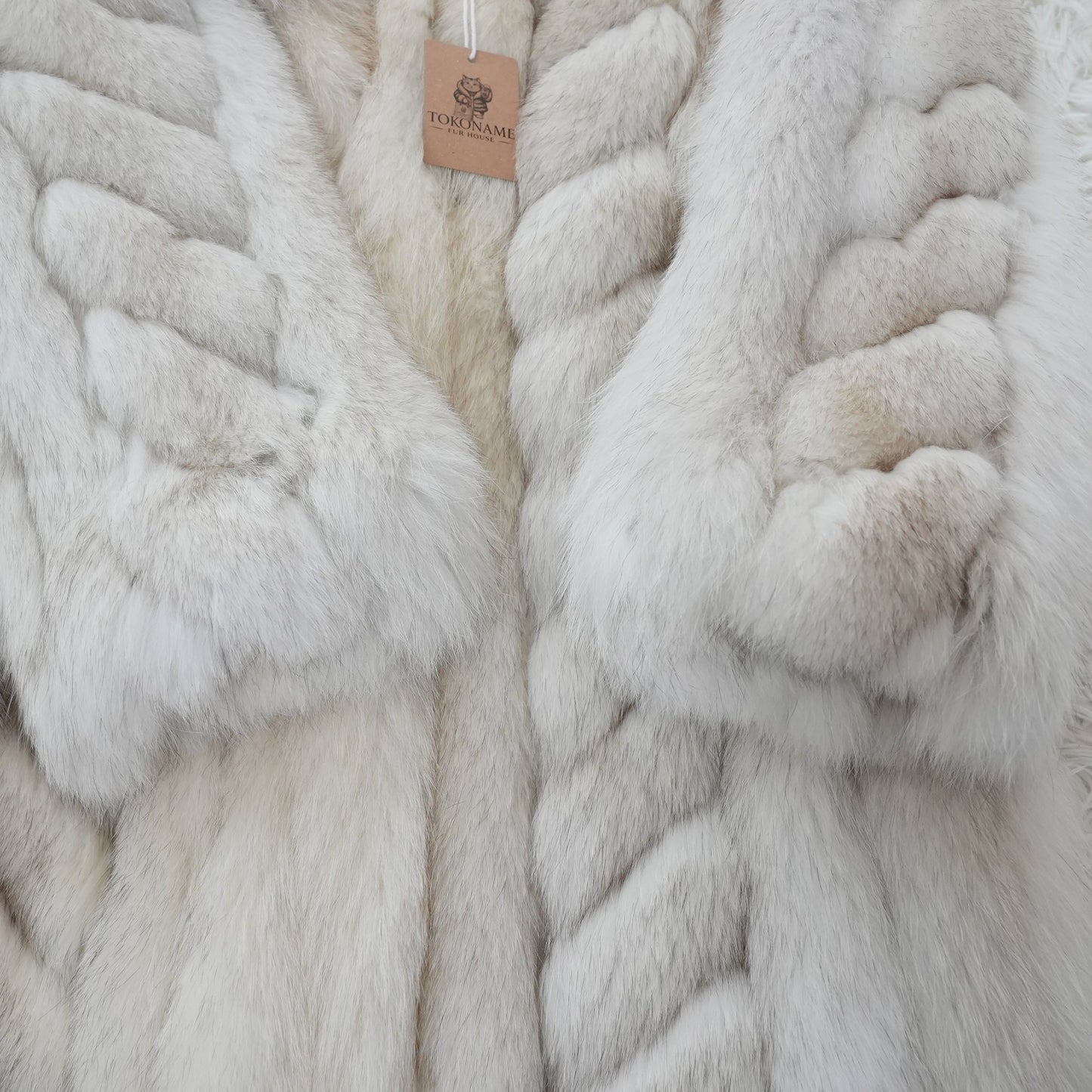 Blue Fox Long Coat Genuine Vintage Fur Japan
