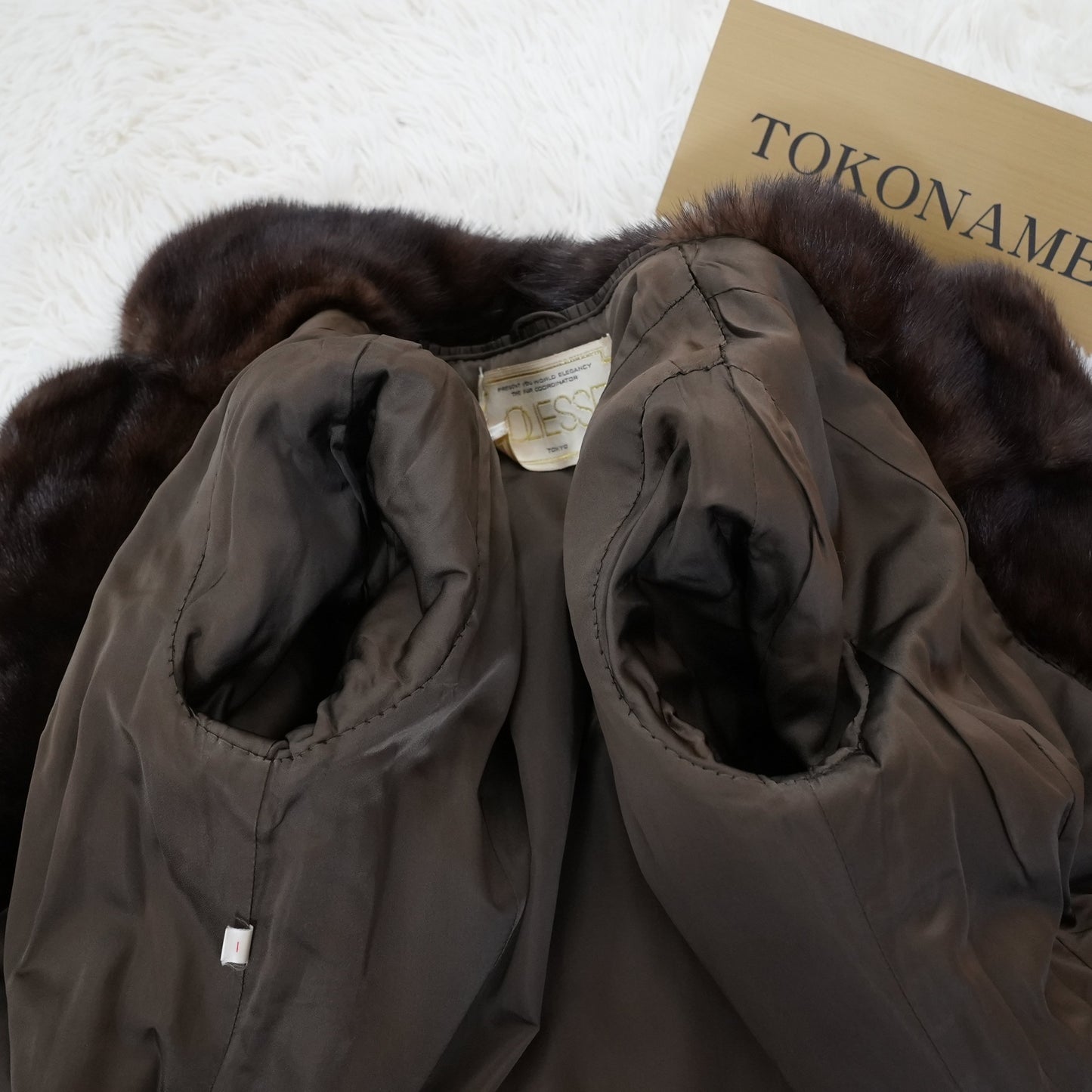 Dark Mink Jacket Genuine Vintage Fur Japan