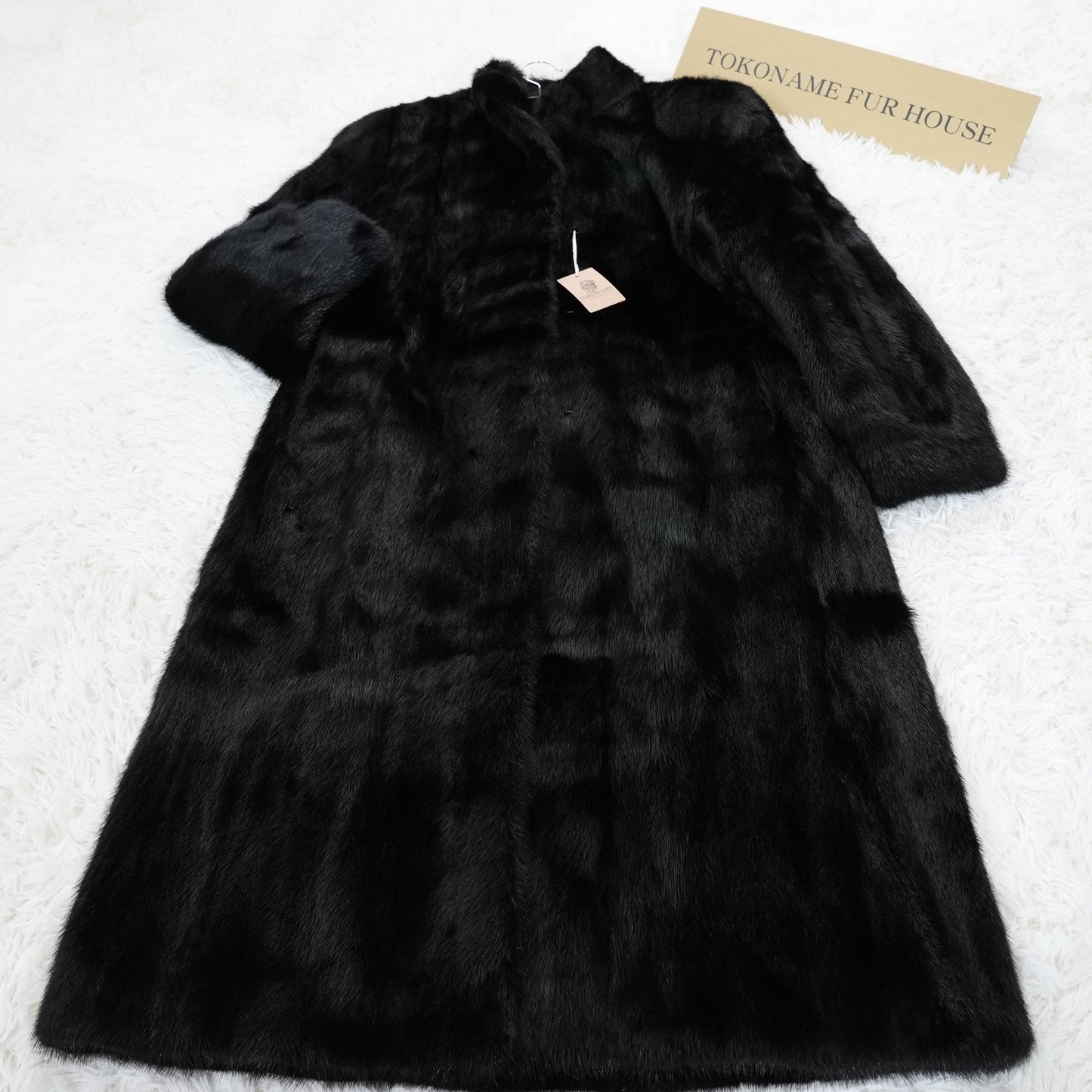 Black Mink Long Coat - SAGA MINK Genuine Vintage Fur Japan