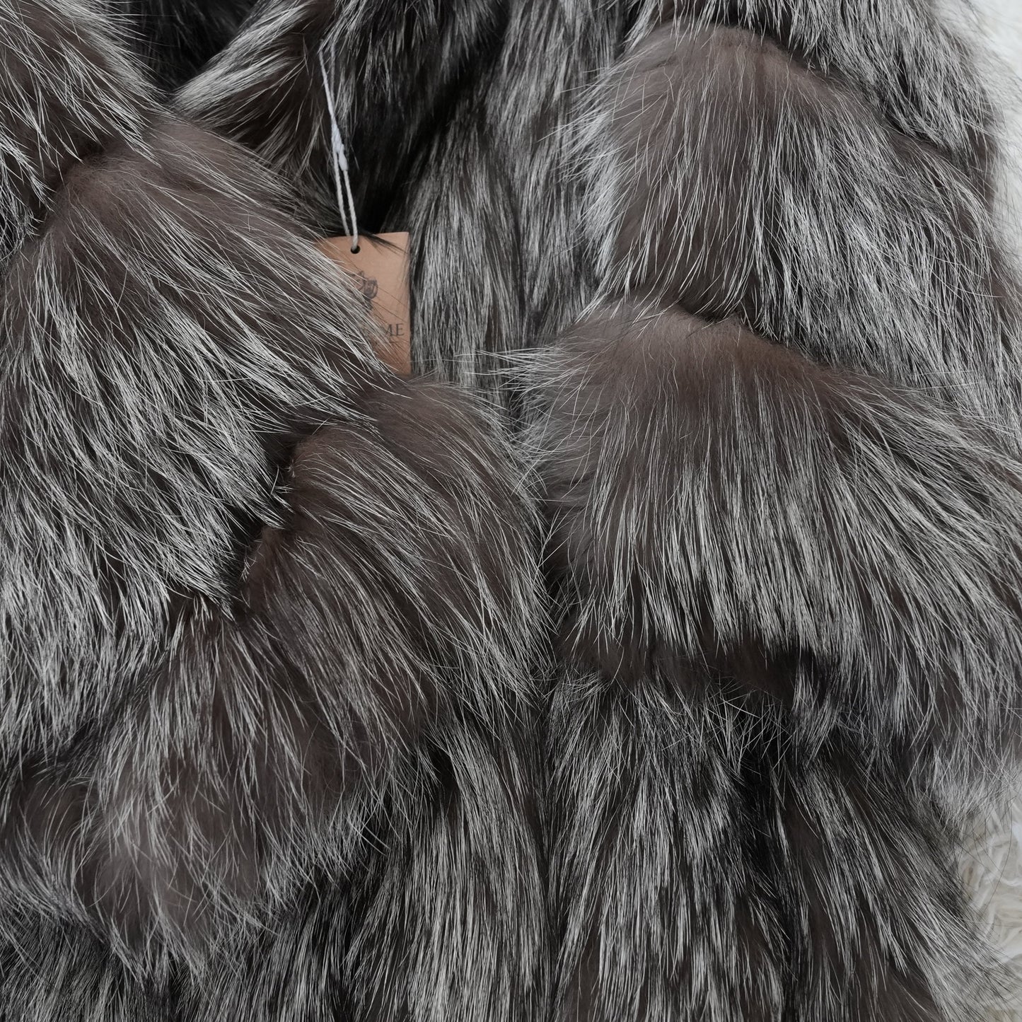 Silver Fox Long Coat - SAGA FOX Genuine Vintage Fur Japan