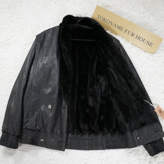 Mink and Leather Reversible Jacket - Genuine Vintage Fur From Japan