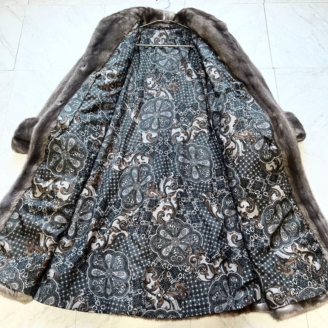 Blue Iris Mink Coat Soft Genuine Vintage Fur Japan