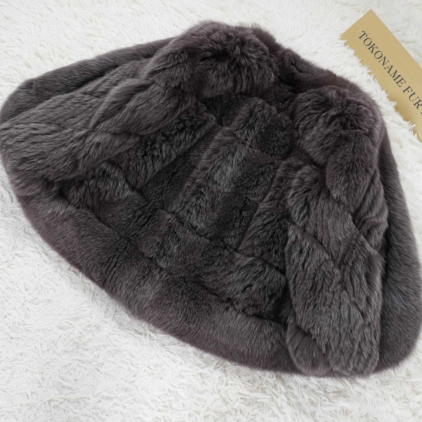 Amethyst Deyd Fox Fur Coat EMBA - Genuine Vintage Fur From Japan