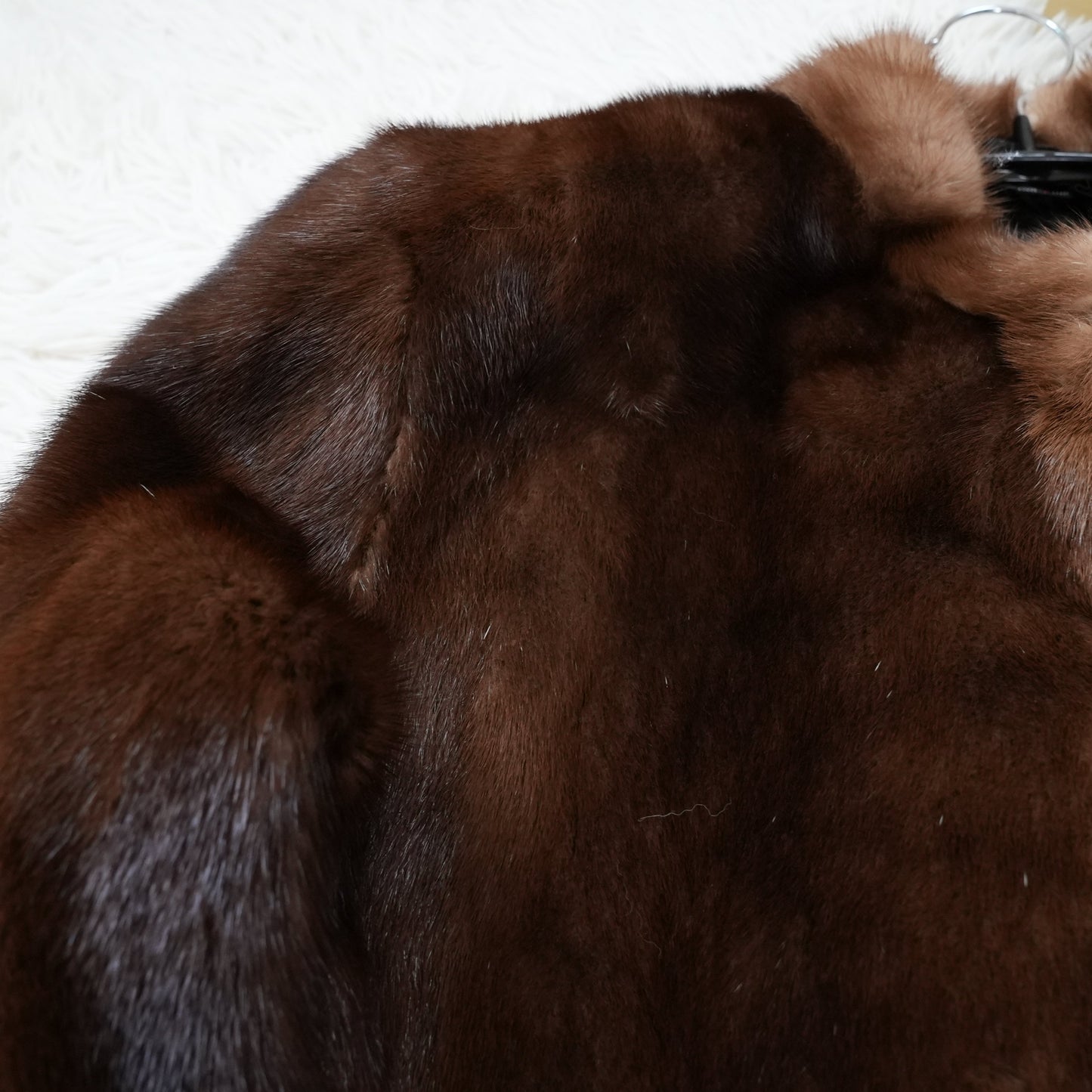 Dark Mink cropd Jacket SAGA MINK - Genuine Vintage Fur From Japan
