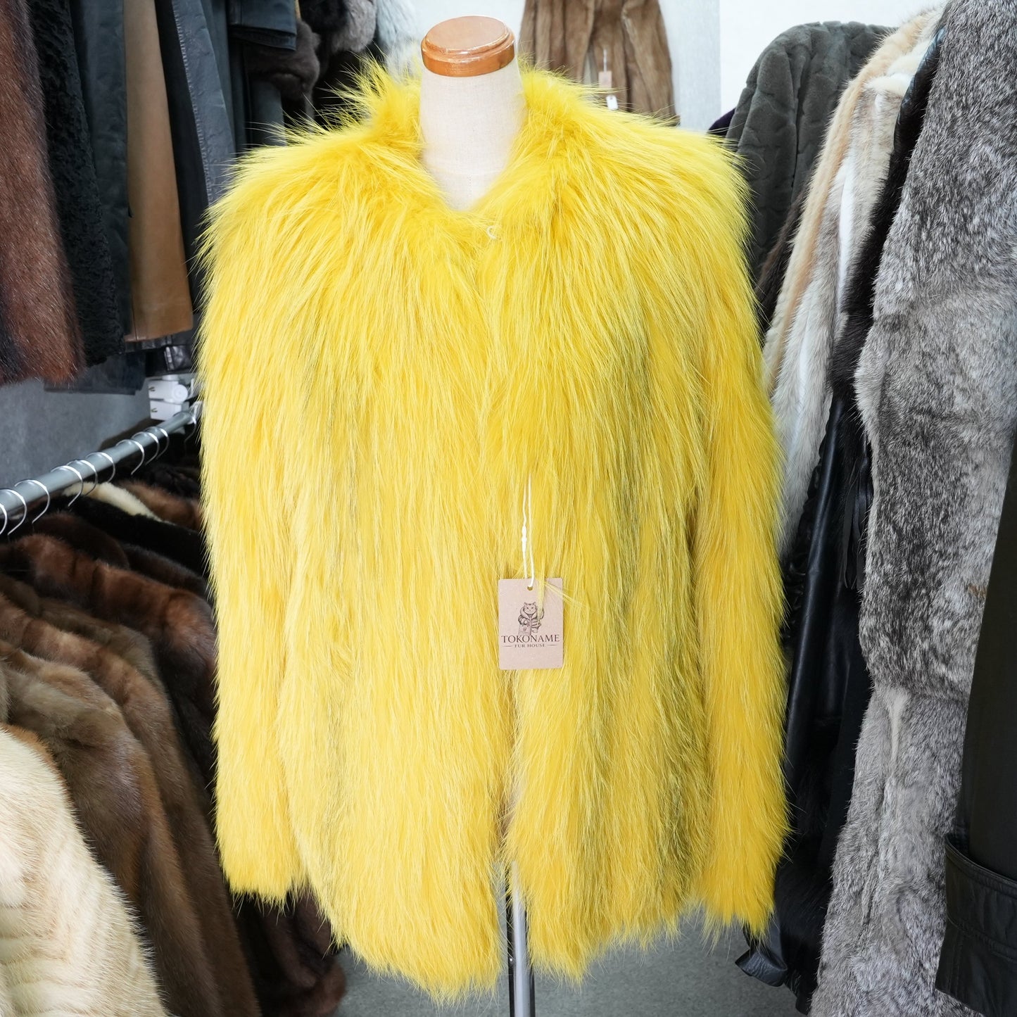 Yarn Fox Yellow Dyed Jacket - Genuine Vintage Fur From Japan