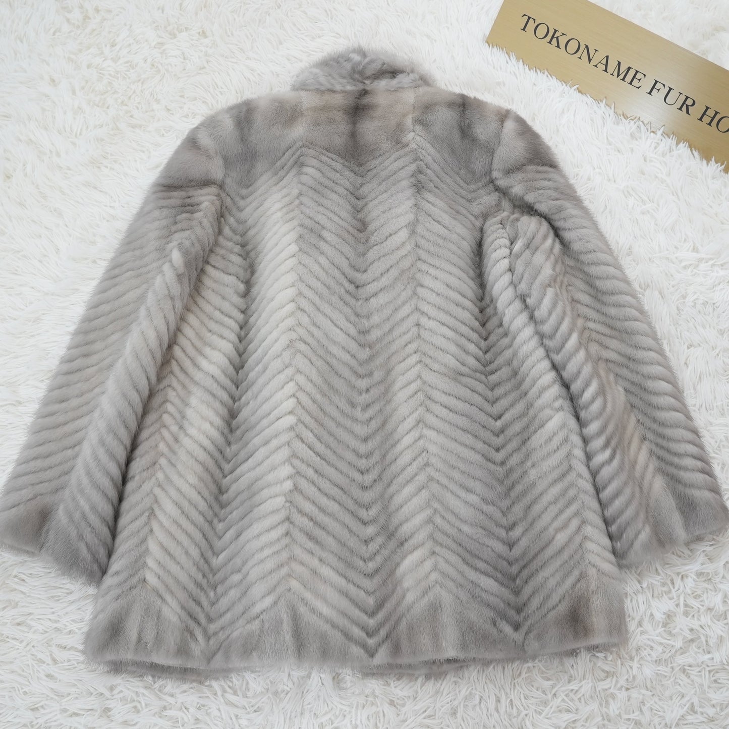 Sapphire Mink Jacket ZigZag Cutting Genuine Vintage Fur Japan