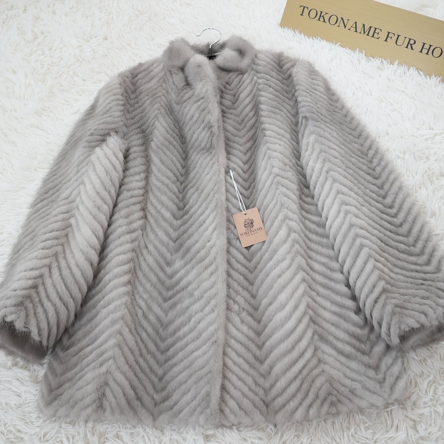 Sapphire Mink Jacket ZigZag Cutting Genuine Vintage Fur Japan