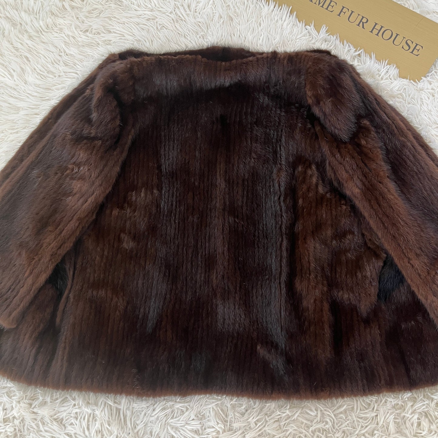 Dark Mink Jacket Genuine Vintage Fur From Japan