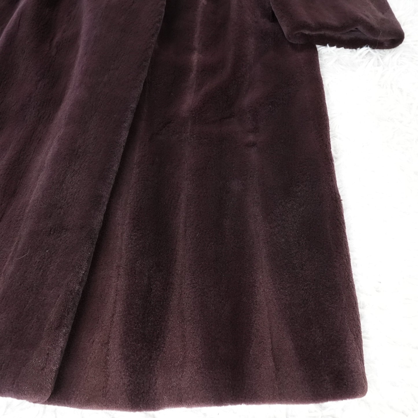 Chocolate Brown Shaved Mink Long Coat EMBA - Genuine Vintage Fur From Japan