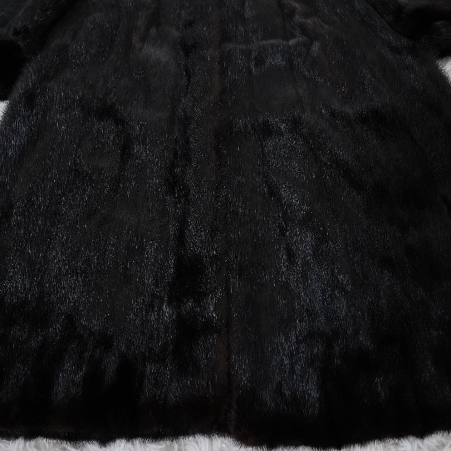 Dark Mink Long Coat Hair Up - SAGA MINK Genuine Vintage Fur Japan