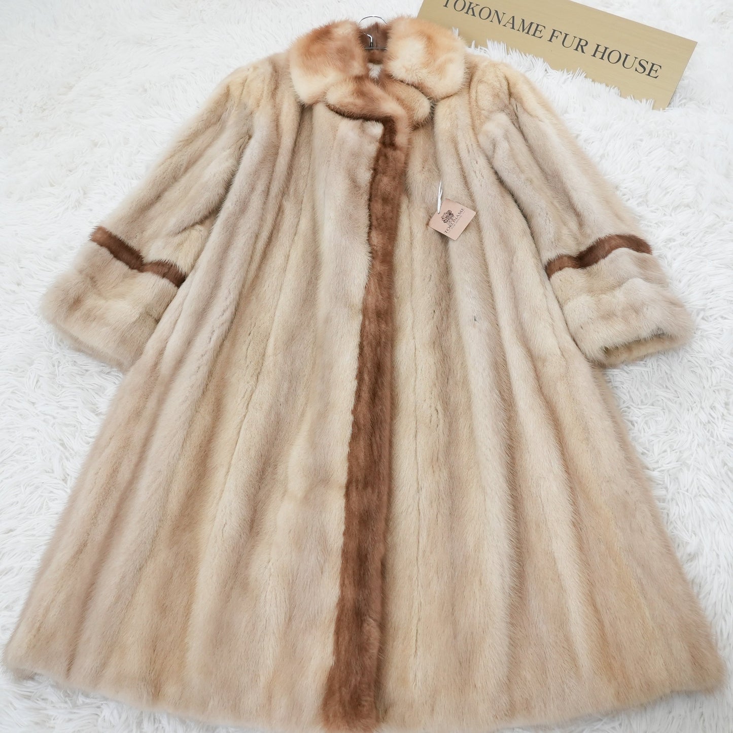 Pastel Mink Long Coat - SAGA MINK Genuine Vintage Fur Japan