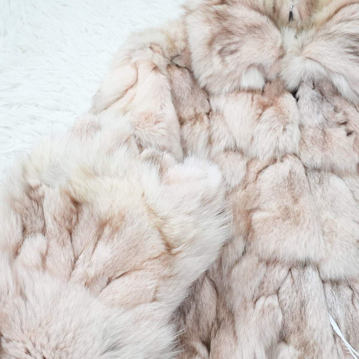 Pink Dyed Fox Fur Jacket - Genuine Vintage Fur From Japan