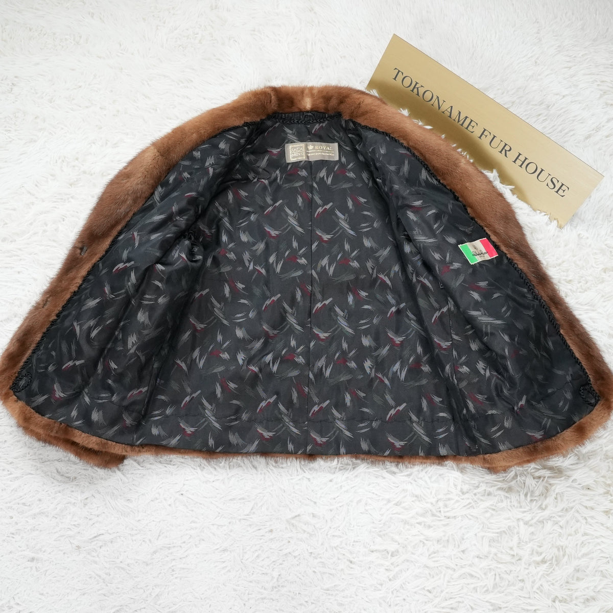 SAGA ROYAL MINK Jacket Demi Buff Mink - Genuine Vintage Fur From Japan