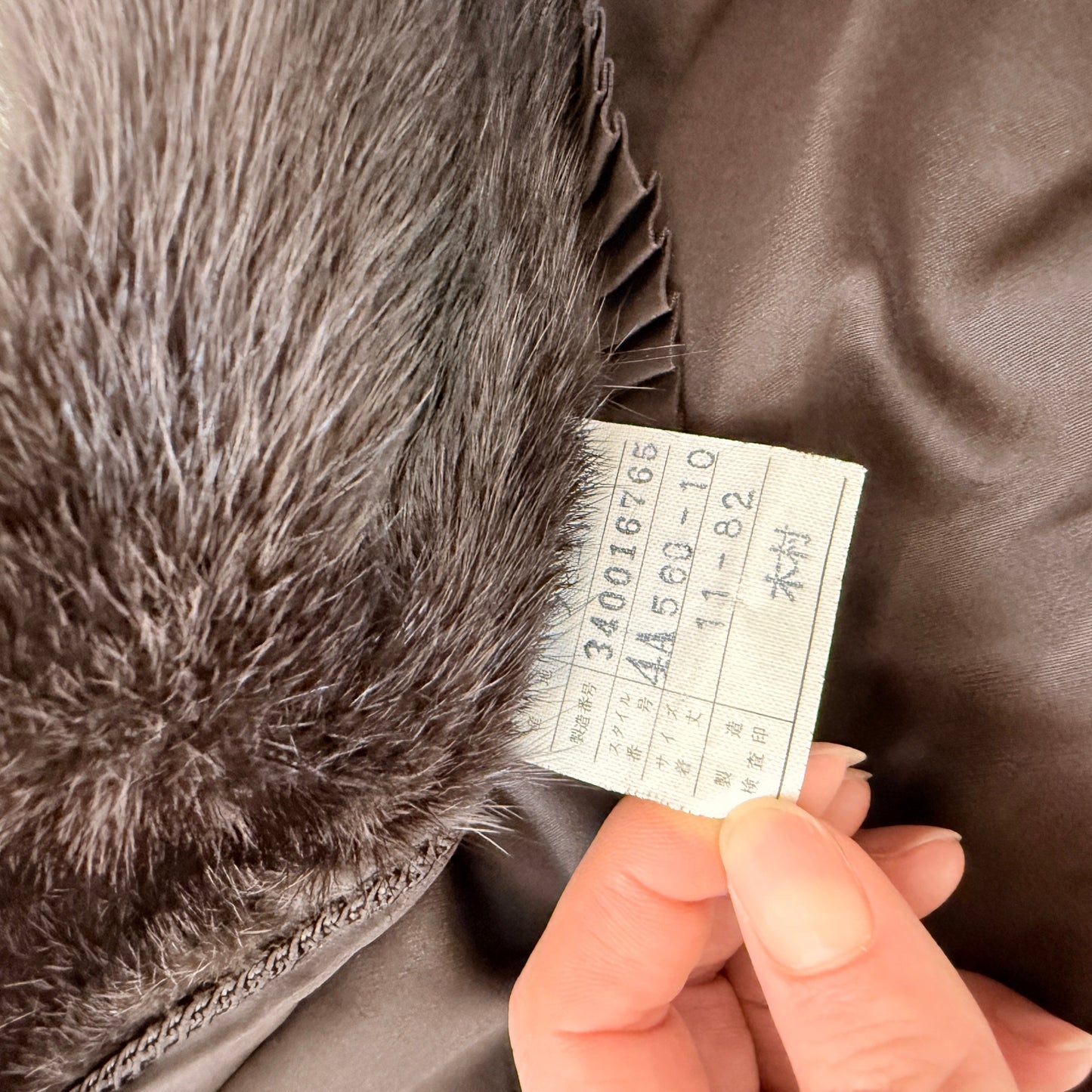 Black Cross Dyed Mink Coat EMBA Genuine Vintage Fur Japan